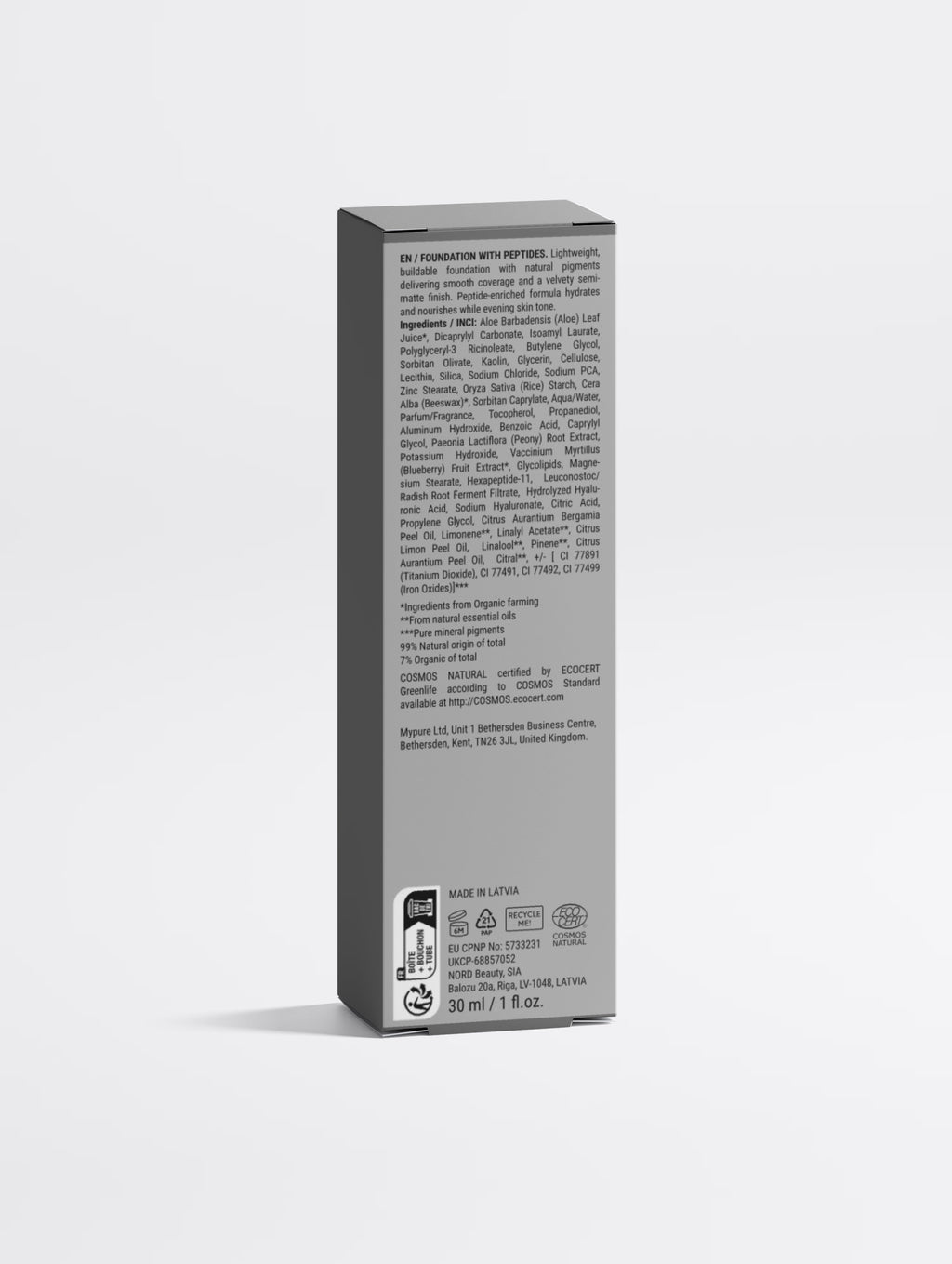 Foundation with Peptides, 40 Deep Neutral, 30 ml