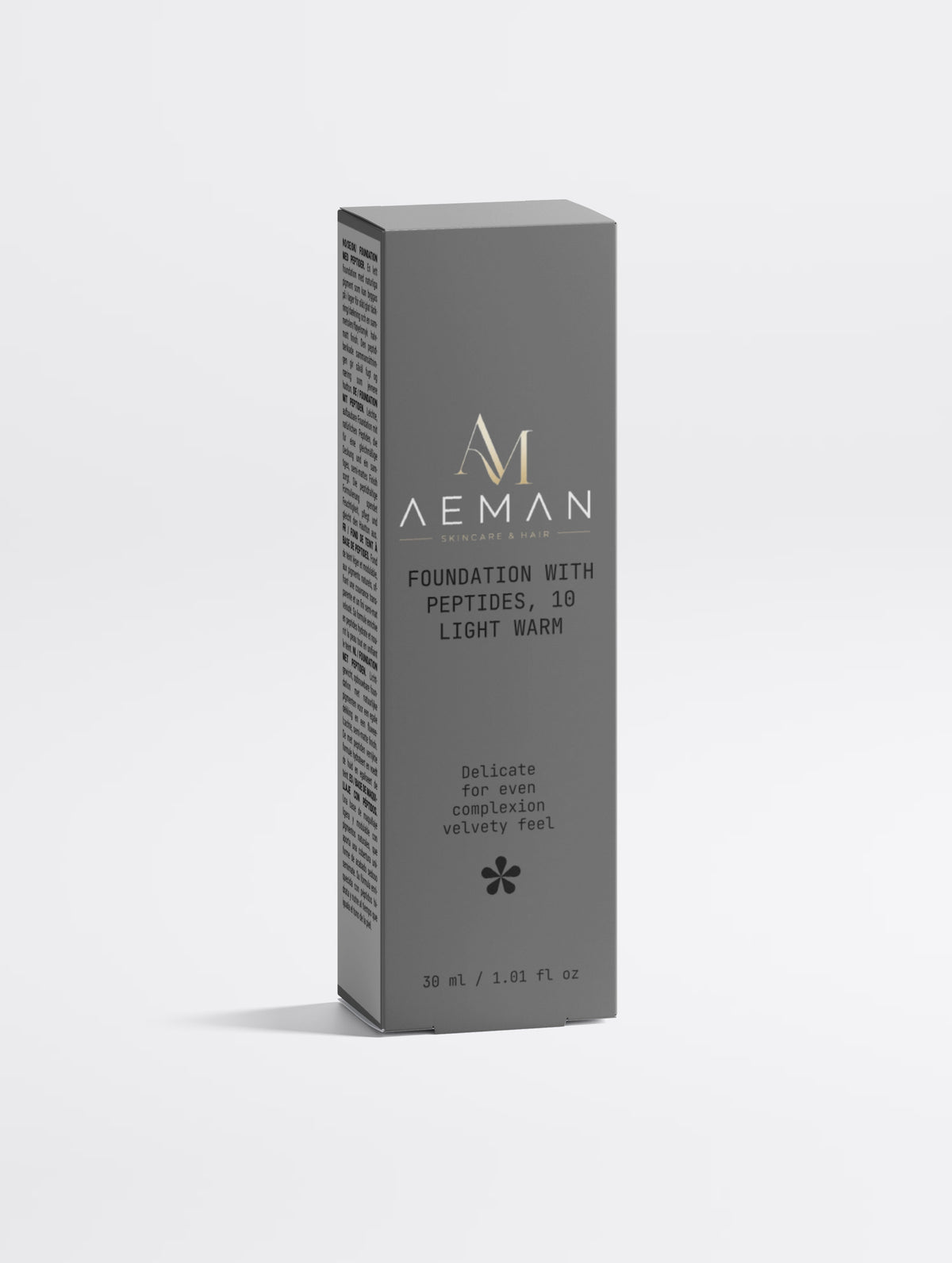 Foundation with Peptides, 10 Light Warm, 30 ml