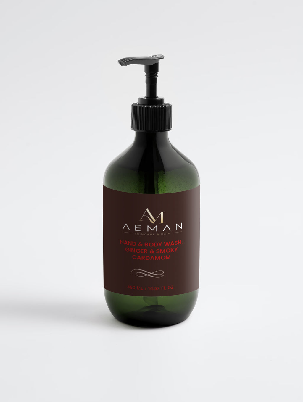 Hand & Body Wash, Ginger & Smoky Cardamom, 490 ml