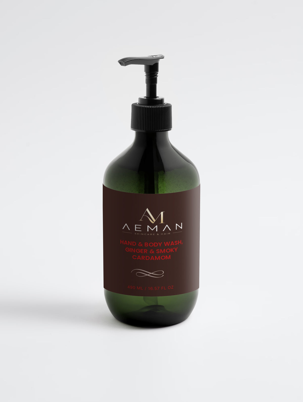 Hand & Body Wash, Ginger & Smoky Cardamom, 490 ml