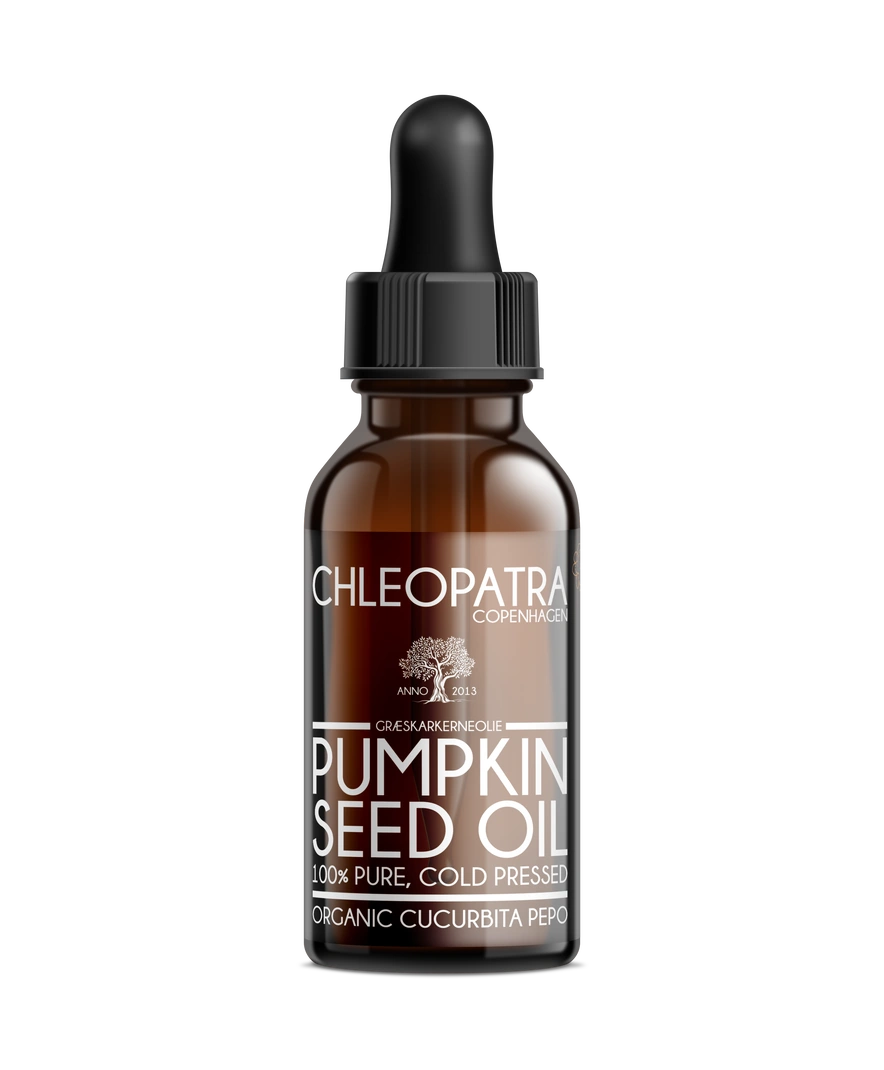 chleopatra græskarkerneolie 30ml, økologisk cucurbita pepo