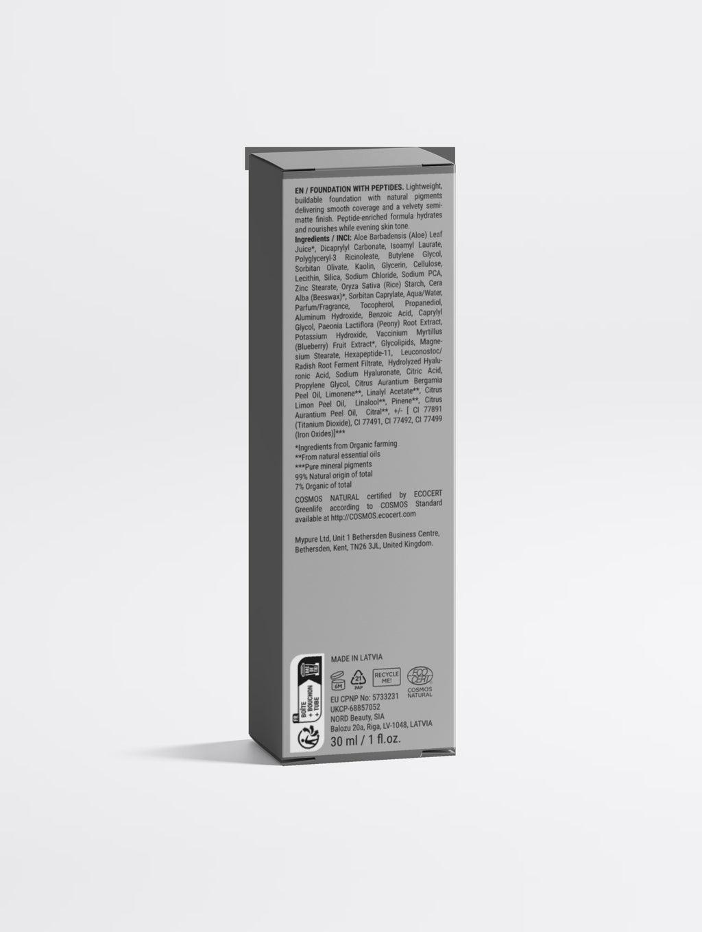 Foundation with Peptides,  25 Medium Warm, 30 ml