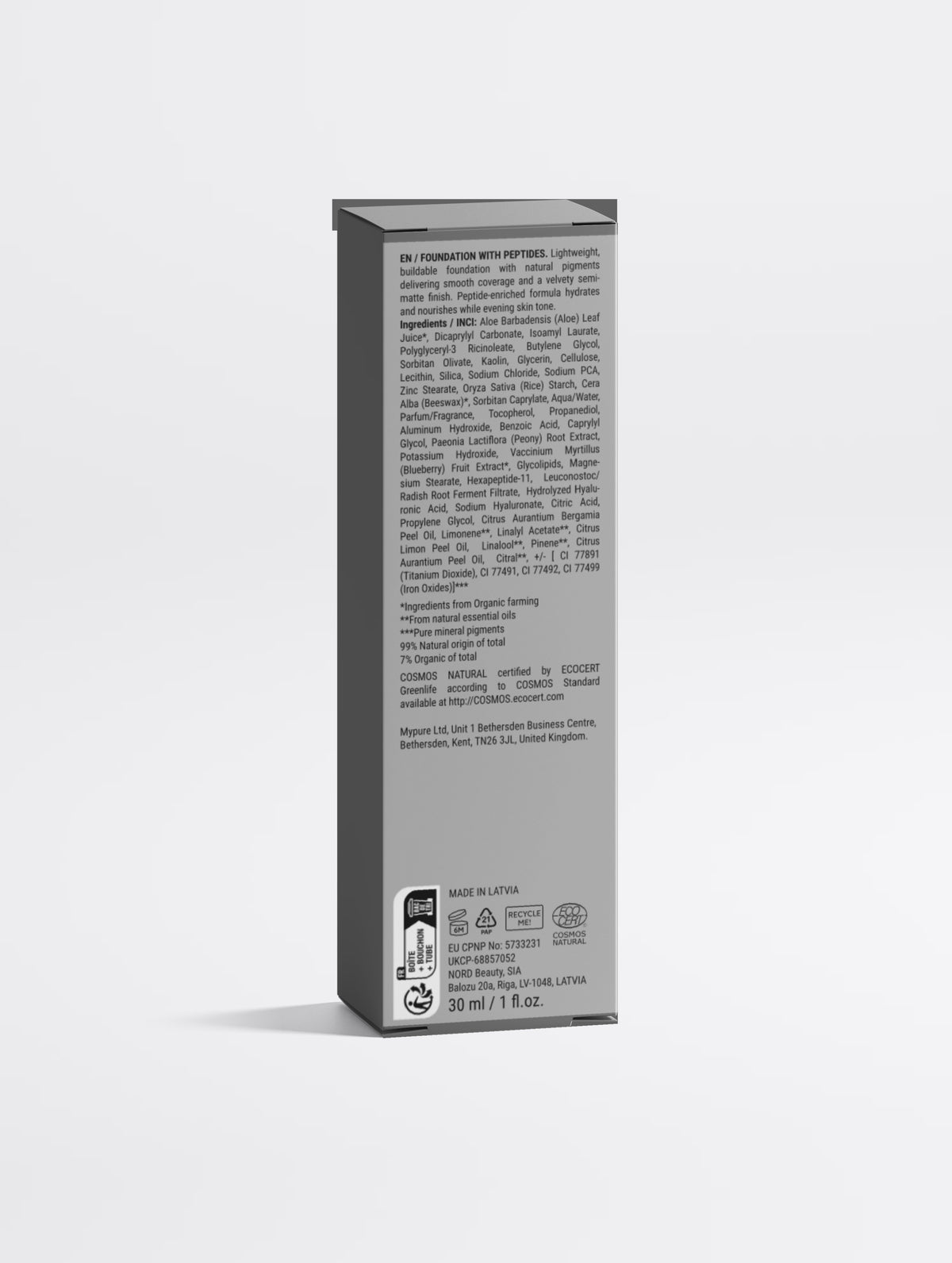 Foundation with Peptides,  25 Medium Warm, 30 ml